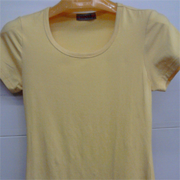 黄色T恤 弹力衫 文化衫 莫代尔棉T恤 瘦身T恤