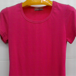 桃红色T恤 修身女式T恤 广告T恤 文化纱 团体定制